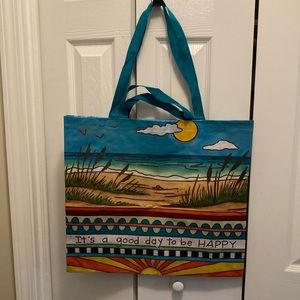 Beach themed reusable bag